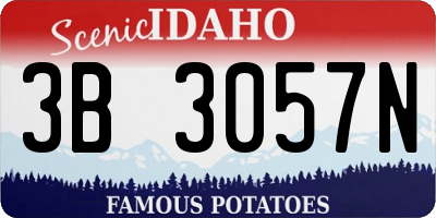 ID license plate 3B3057N