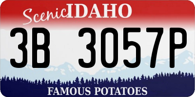 ID license plate 3B3057P