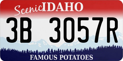 ID license plate 3B3057R