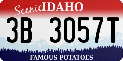 ID license plate 3B3057T