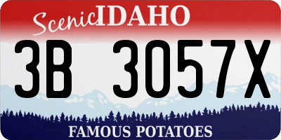ID license plate 3B3057X