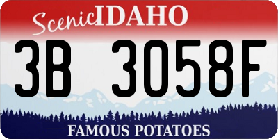 ID license plate 3B3058F