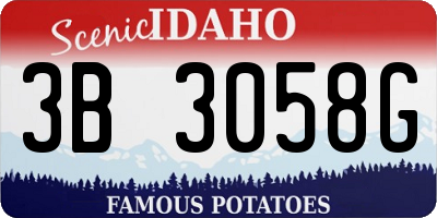 ID license plate 3B3058G
