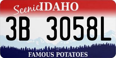ID license plate 3B3058L