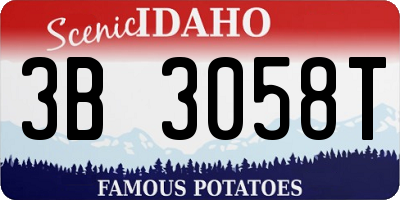 ID license plate 3B3058T