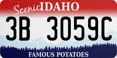 ID license plate 3B3059C