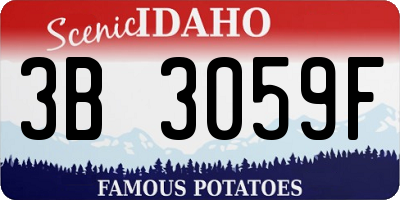 ID license plate 3B3059F