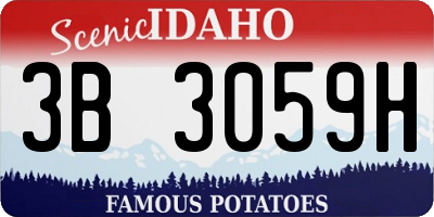 ID license plate 3B3059H