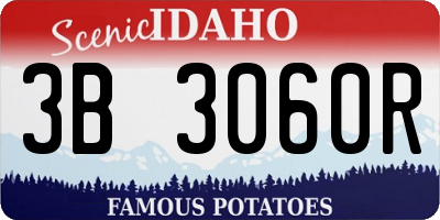ID license plate 3B3060R