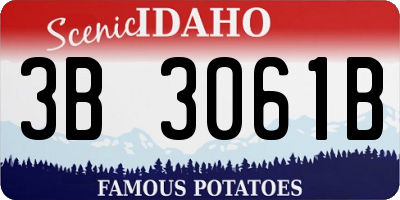 ID license plate 3B3061B
