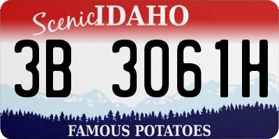 ID license plate 3B3061H