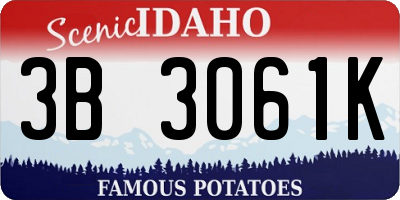 ID license plate 3B3061K