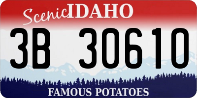 ID license plate 3B3061O