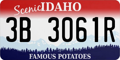 ID license plate 3B3061R