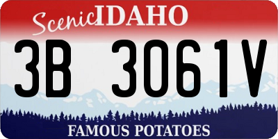 ID license plate 3B3061V