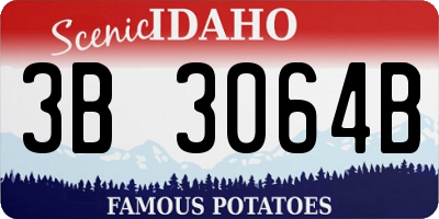 ID license plate 3B3064B