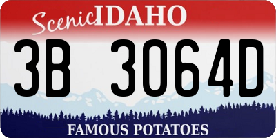 ID license plate 3B3064D