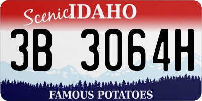 ID license plate 3B3064H
