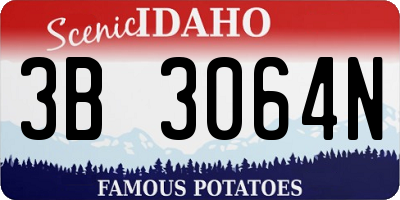 ID license plate 3B3064N