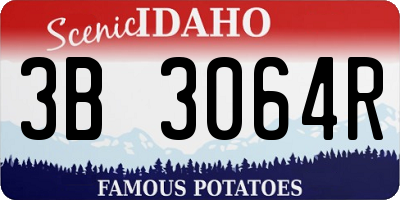 ID license plate 3B3064R