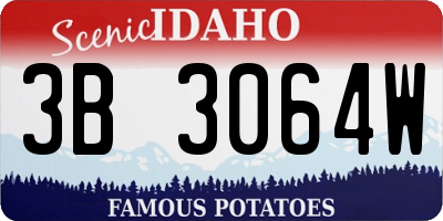 ID license plate 3B3064W