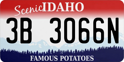 ID license plate 3B3066N