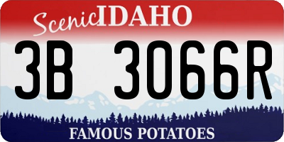 ID license plate 3B3066R