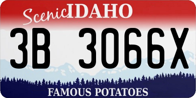 ID license plate 3B3066X