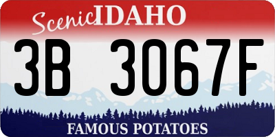 ID license plate 3B3067F