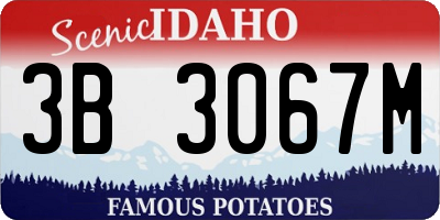 ID license plate 3B3067M