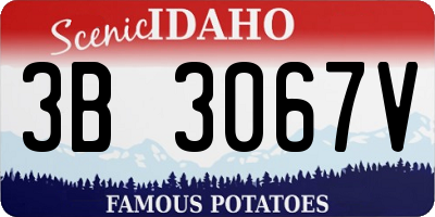 ID license plate 3B3067V