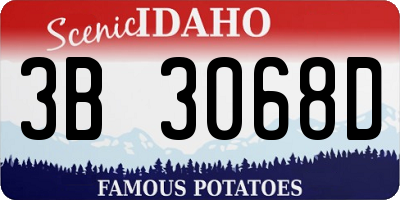 ID license plate 3B3068D