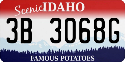 ID license plate 3B3068G