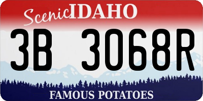 ID license plate 3B3068R