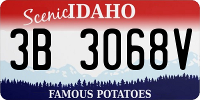 ID license plate 3B3068V