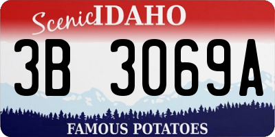ID license plate 3B3069A