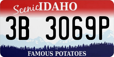 ID license plate 3B3069P