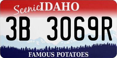 ID license plate 3B3069R