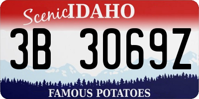 ID license plate 3B3069Z