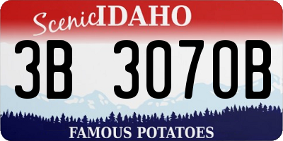 ID license plate 3B3070B