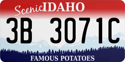 ID license plate 3B3071C