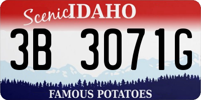 ID license plate 3B3071G