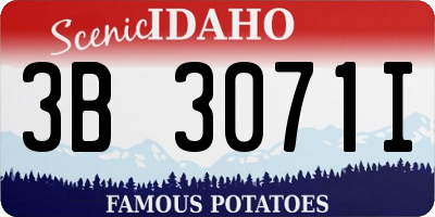 ID license plate 3B3071I