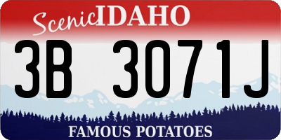 ID license plate 3B3071J