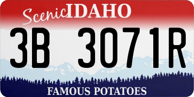 ID license plate 3B3071R