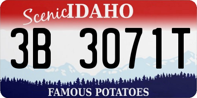 ID license plate 3B3071T