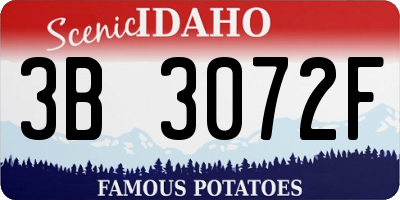 ID license plate 3B3072F