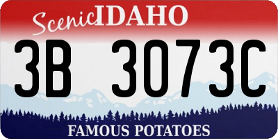 ID license plate 3B3073C
