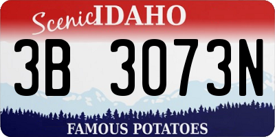 ID license plate 3B3073N