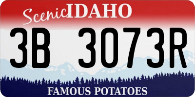 ID license plate 3B3073R